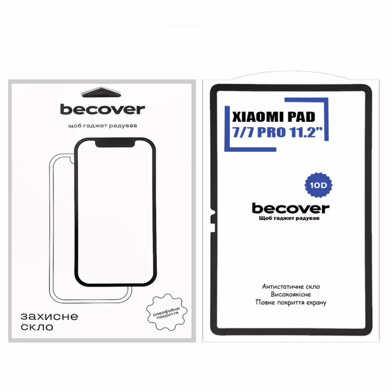 Скло захисне BeCover 10D Xiaomi Pad 7 / 7 Pro 11.2" Black (713008)