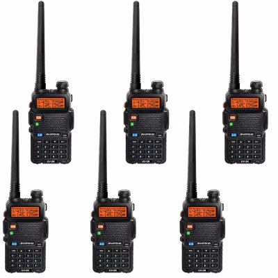 Портативная рация Baofeng UV-5R Black комплект 6 шт (2200000758965)