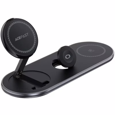 Зарядний пристрій Acefast Wireless QI 3in1 15W E19 Qi2 (6974316283096)