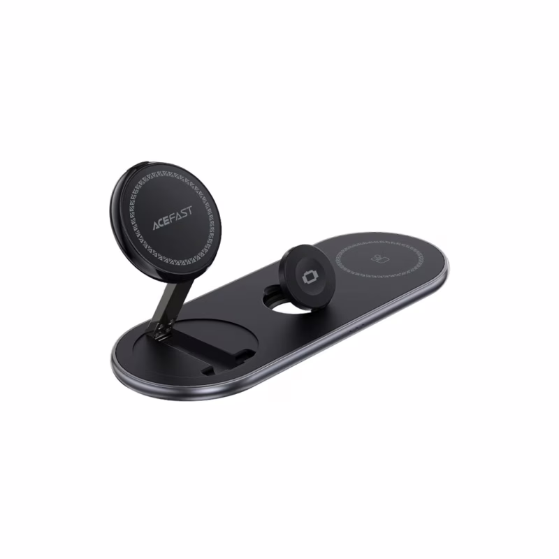 Зарядний пристрій Acefast Wireless QI 3in1 15W E19 Qi2 (6974316283096)