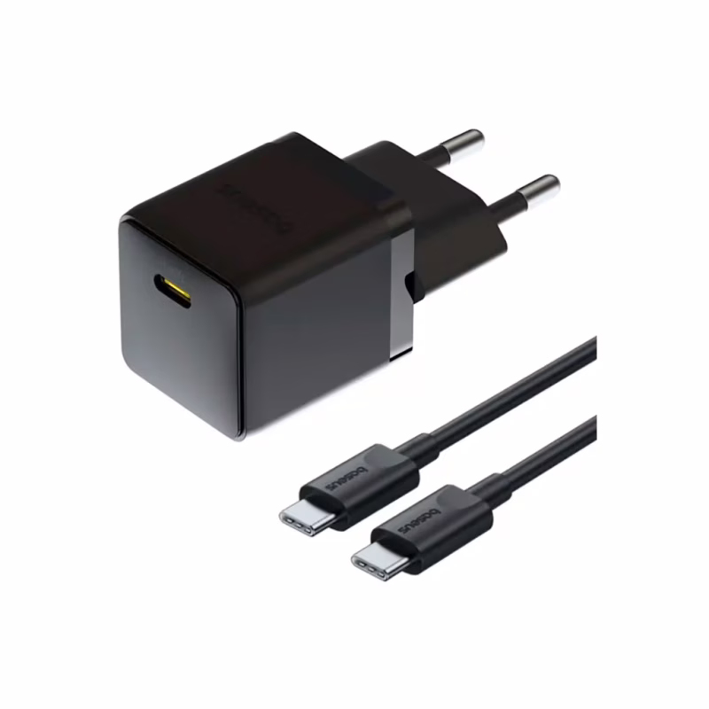 Зарядное устройство Baseus Palm Fast Charger 1C 20W + Cable 1.0m Type-C 60W black (P10111602113-01)