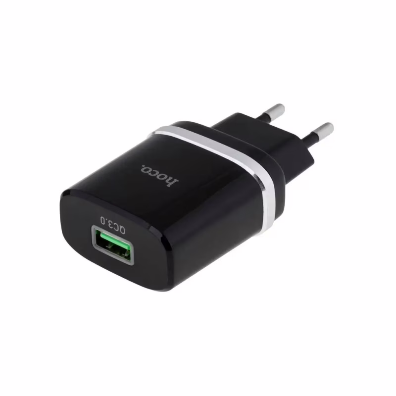 Зарядное устройство HOCO C12Q Smart USB QC3.0 18W Black (6931474716255)