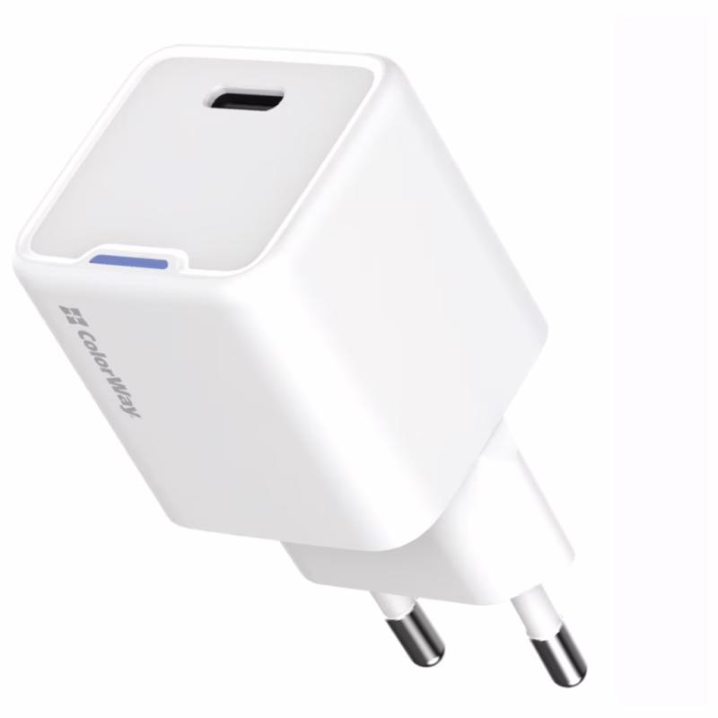 Зарядное устройство ColorWay C101C GaN Mini 20W PD PPS USB-C white (CW-CHS059PD-WT)