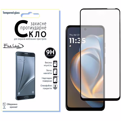 Стекло защитное Fine Line Full Glue Motorola G05 Black (FL-TGFG-396)