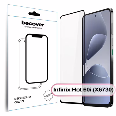 Стекло защитное BeCover Infinix Hot 60i (X6730) Black (713730)