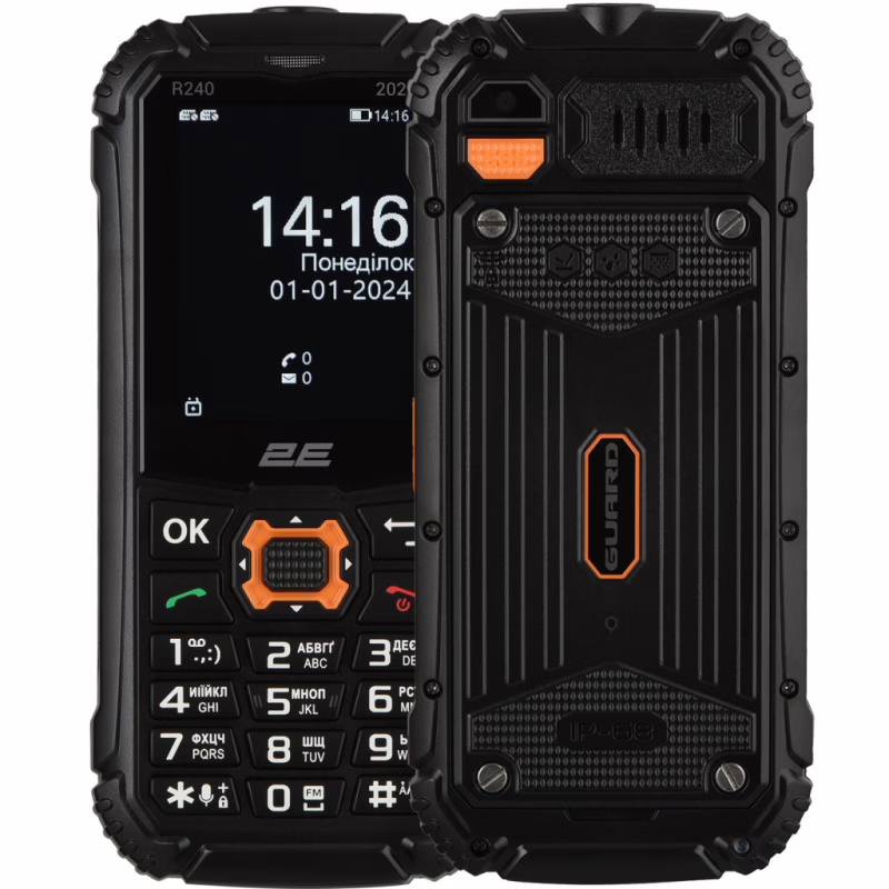 Мобильный телефон 2E R240 2025 Black (694743657623)