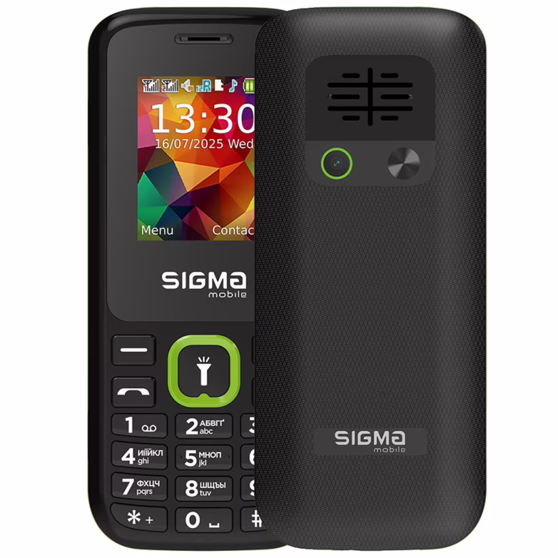 Мобильный телефон Sigma X-style 171 MINI Black-Green (4827798813720)