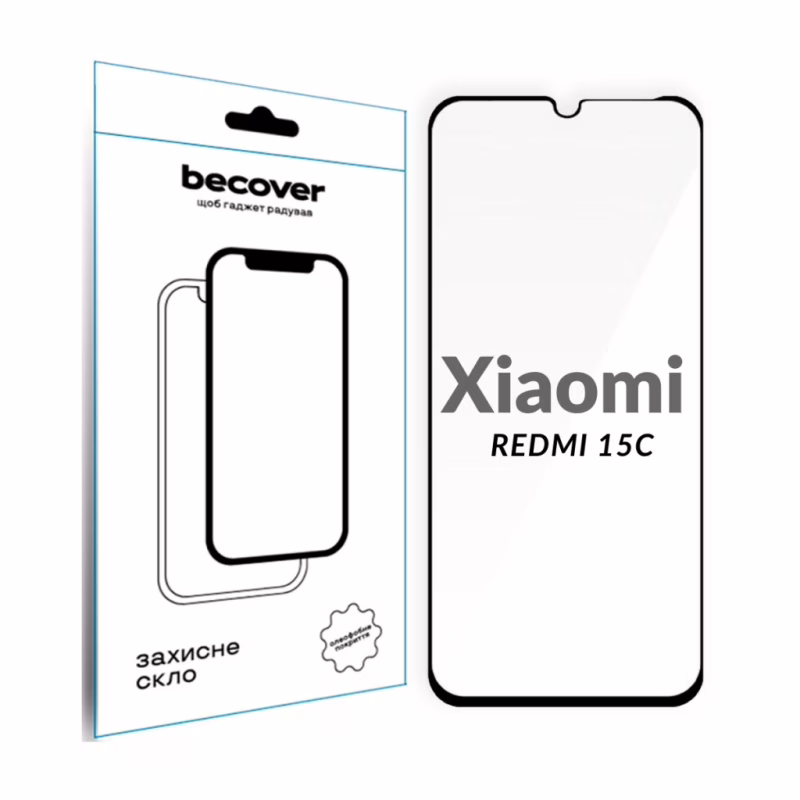 Скло захисне BeCover Xiaomi Redmi 15C 4G/5G Black (713907)