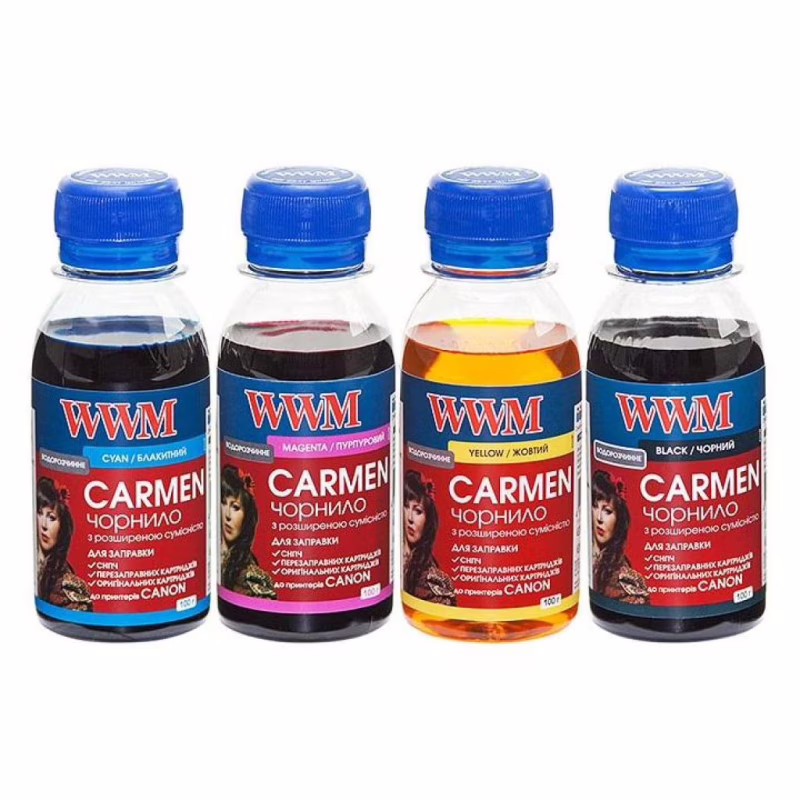Чернила WWM Canon UNIVERSAL CARMEN B/C/M/Y SET (CARMEN.SET-2/ CARMEN/SET.4-2)