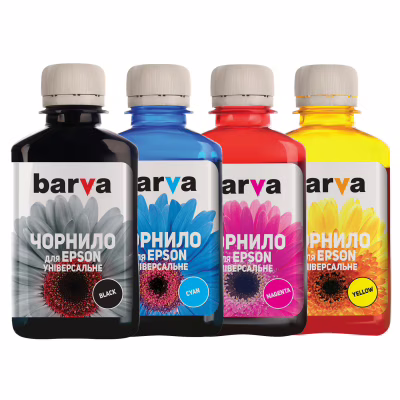 Чорнило Barva Epson universal 1, water-soluble, 180г*4 B/C/M/Y (EU1-180-MP)