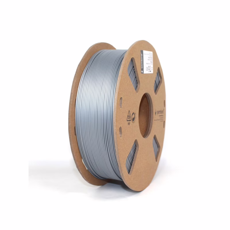 Пластик для 3D-принтера Gembird PLA+, 1.75 мм, 1 kg, silver (3DP-PLA+1.75-02-S)