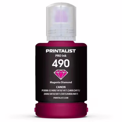 Чорнило Printalist Canon GI-490 для G1400/G2400/G3400 140г Magenta (PL490M)