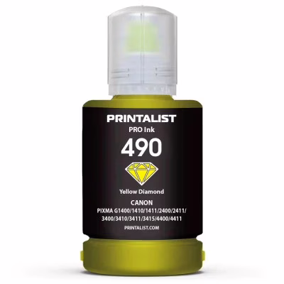 Чорнило Printalist Canon GI-490 для G1400/G2400/G3400 140г Yellow (PL490Y)