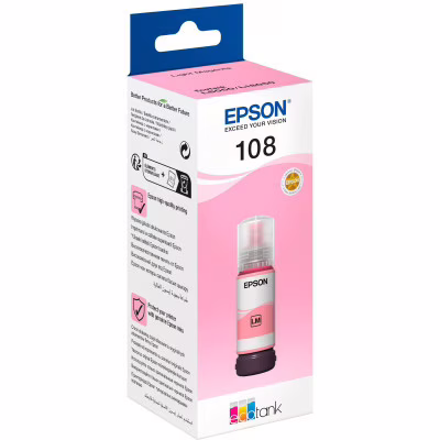 Контейнер с чернилами Epson 108 EcoTank L8050/L18050 light magenta (C13T09C64A)