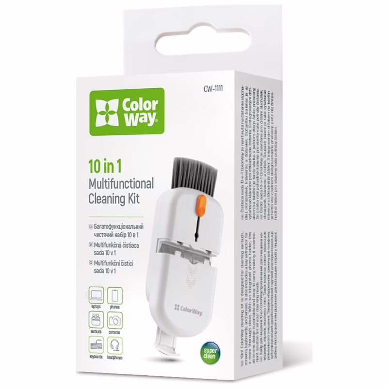 Универсальный чистящий набор ColorWay Cleaning Kit, Multifunctional, 10 in 1 (CW-1111)
