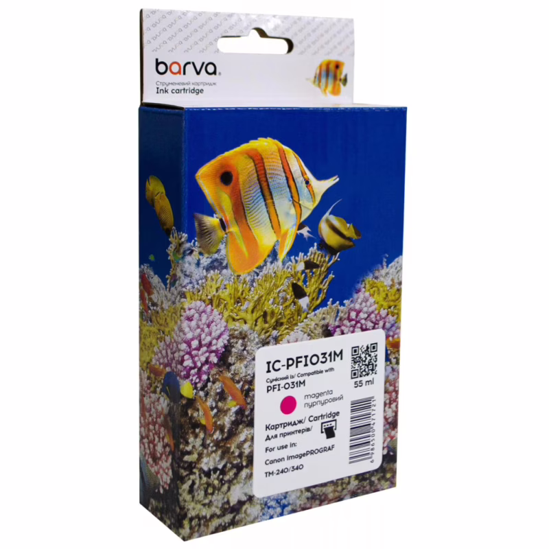 Картридж Barva Canon PFI-031M (6265C001) 55 мл, Magenta (IC-PFI031M)