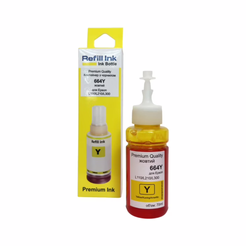 Чорнило Premium Quality Epson 664Y 70мл Yellow (70264881)
