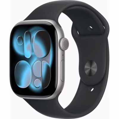 Смарт-годинник Apple Watch Series 11 GPS 46mm Space Grey Aluminium Case with Black Sport Band - S/M (MEV04RK/A)