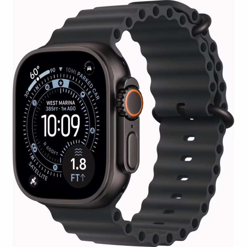 Смарт-часы Apple Watch Ultra 3 GPS + Cellular 49mm Black Titanium Case with Black Ocean Band (MF0J4QP/A)