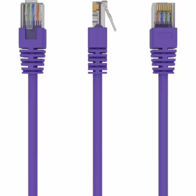 Патч-корд 0.5м, UTP, cat.5e, CCA, violet Cablexpert (PP12-0.5M/V)