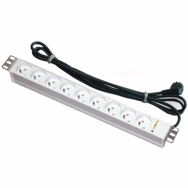 Силовой блок Conteg 19" 1U 9хSchuko, без выключателя, кабель 3м. (DP-RP-09-SCHU)