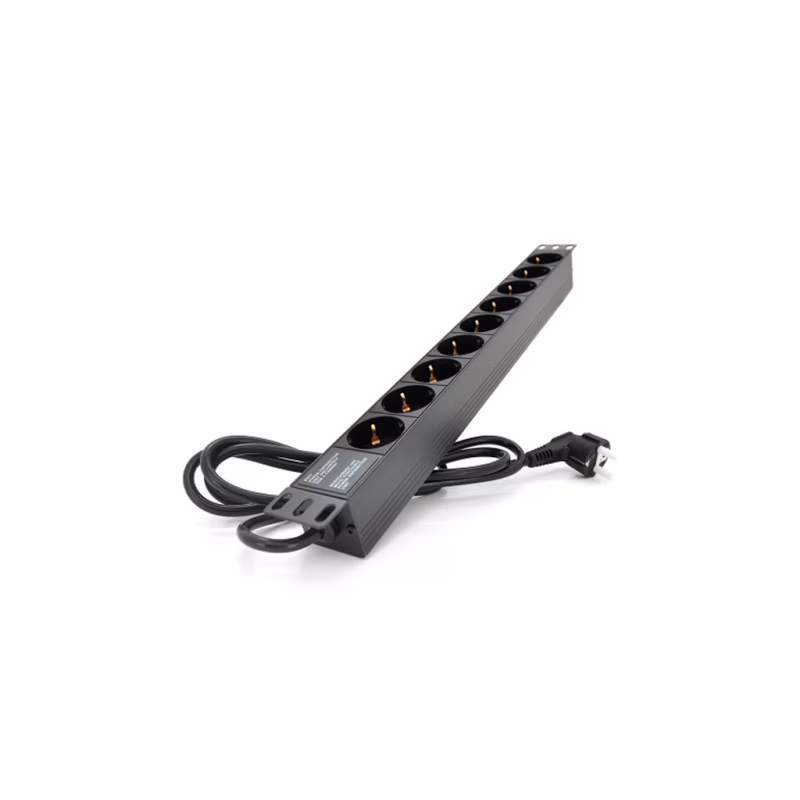 Силовой блок 19" 9 розеток, кабель 1.8м, алюм. корпус PiPo (PP9PDUGR)