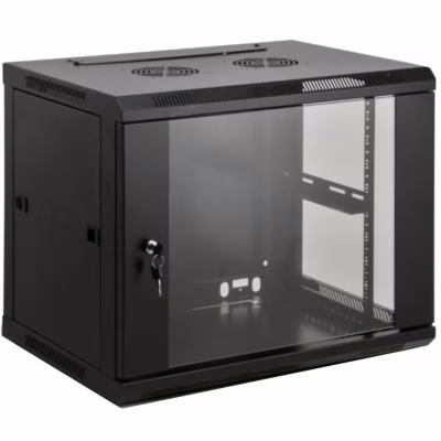 Шафа настінна Kingda 6U 19" 600x450 RAL9004 (KD-007-6406)