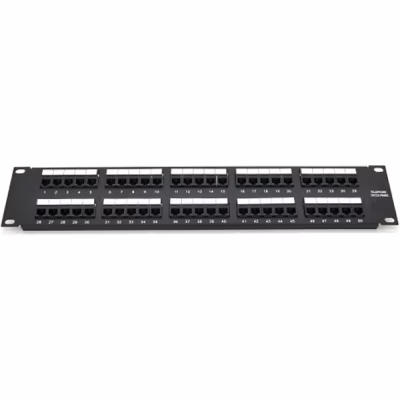 Патч-панель Voltronic 19" телефонна 50xRJ-45, Cat.3, DUAL type (YT-PPU50-1U)