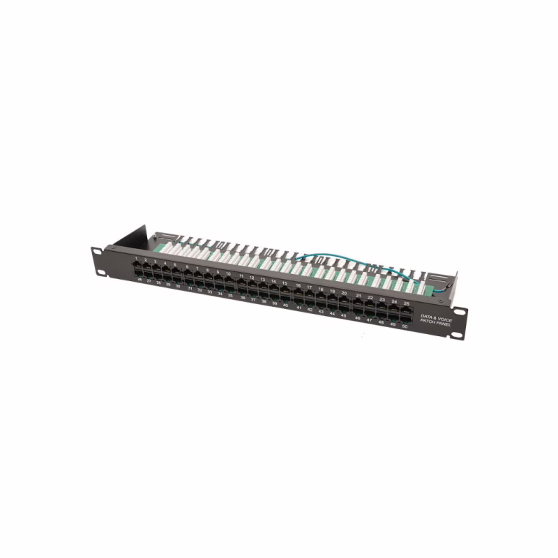 Патч-панель Voltronic 19" телефонна 50xRJ-45, Cat.3, DUAL type (YT-PPU50-1U)