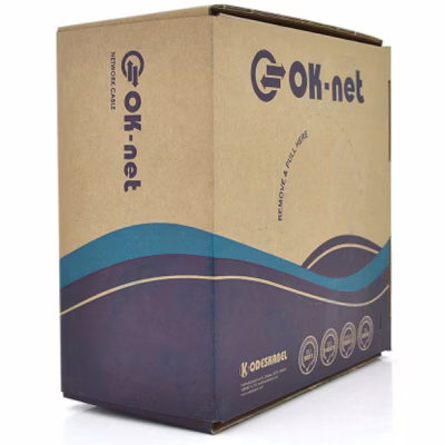 Кабель мережевий OK-Net UTP 305м cat.5 2 пари (U/UTP-cat.5-SL) (КПВ-ВП (100) 2*2*0,48 / 305)
