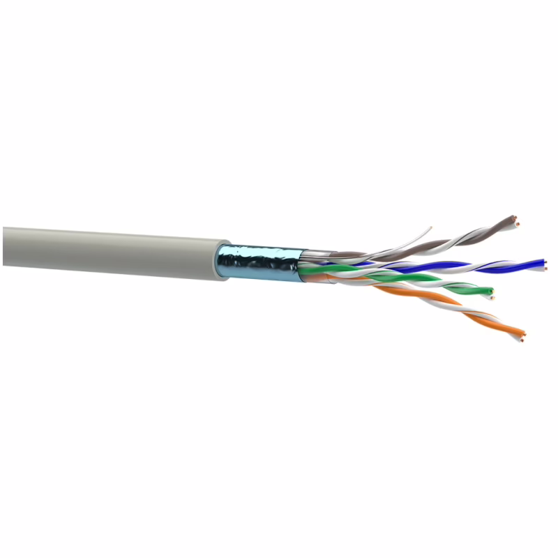 Кабель мережевий OK-Net FTP 100м cat.5e (F/UTP-cat.5E-SL) (КПВЭ-ВП (100) 4*2*0,48 / 100)