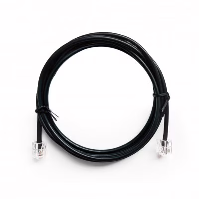Патч-корд телефонний 2м RJ11 (6P4C) black Cablexpert (TC6P4CR-2M)