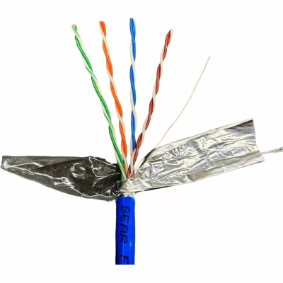 Кабель мережевий GEAR FTP 100м, cat.5e, CU, 4*2*0,51, PVC, indoor, blue (GEC-FTPCU051100)