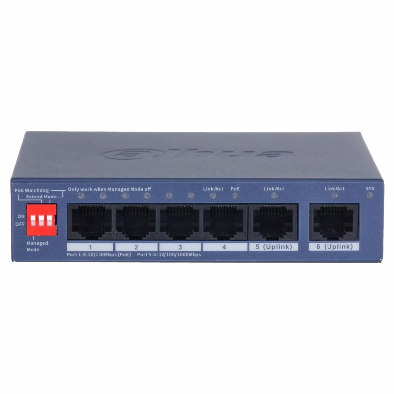 Комутатор мережевий Dahua DH-CS4006-4ET2GT-36 PoE