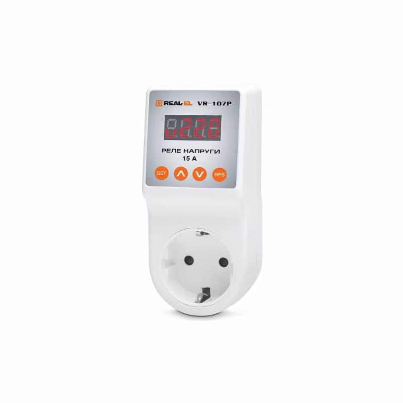 Реле напряжения REAL-EL VR-107P, white (EL122300008)