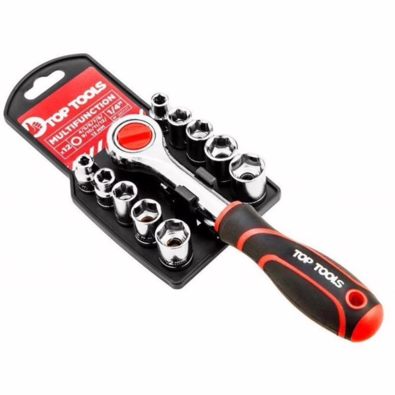 Набір торцевих головок Top Tools торцевих ключів 1/4” 12 шт. (38D147)