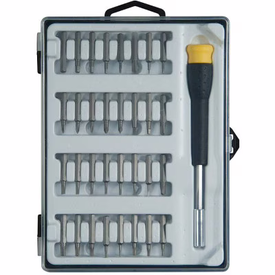 Набір викруток Stanley з бітами Phillips, Pozidriv, Torx, Slotted, Sl1, Ph00, Pz0, Т5, ТТ10, L = 25 мм, 33 шт, кейс (STHT0-62634)