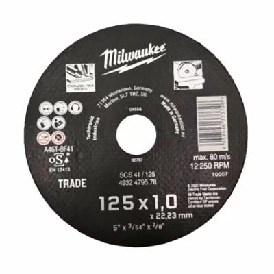 Круг отрезной Milwaukee по металлу SCS 41/125x1, 125мм (4932479578)