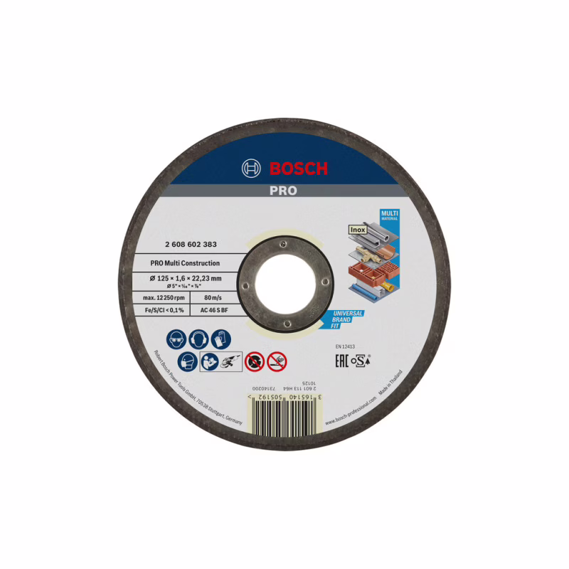 Круг отрезной Bosch Multi Construction прямий 125х1.6мм (2.608.602.383)