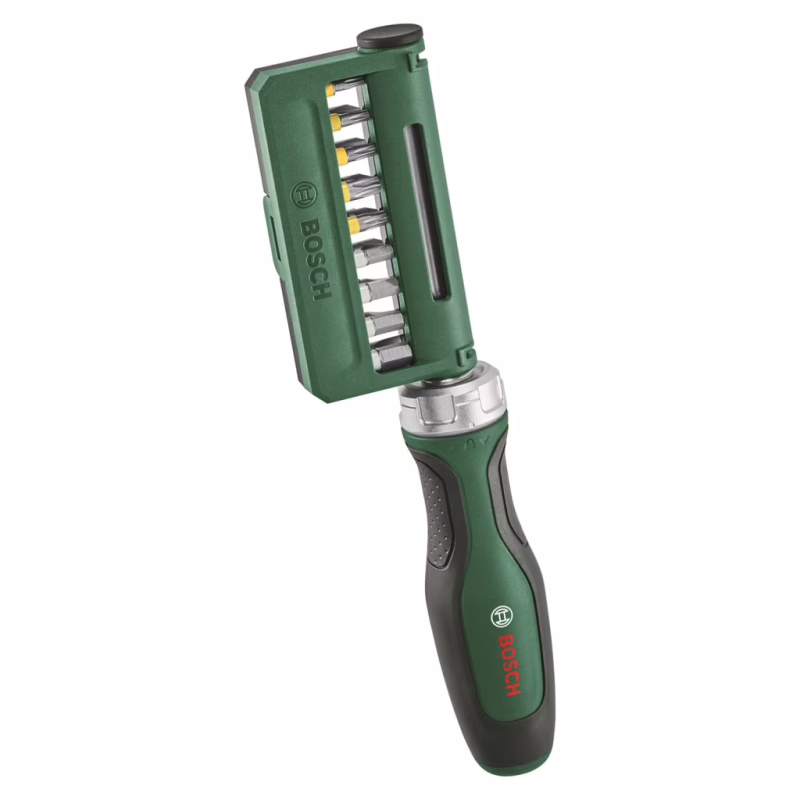 Набір викруток Bosch з тріскачкою, 18 біт, 225мм, сталь CrV (1.600.A02.Z9A)