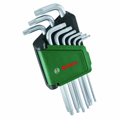 Ключ Bosch шестигранный, набор 9шт, T8-T40 (1.600.A02.Z9C)