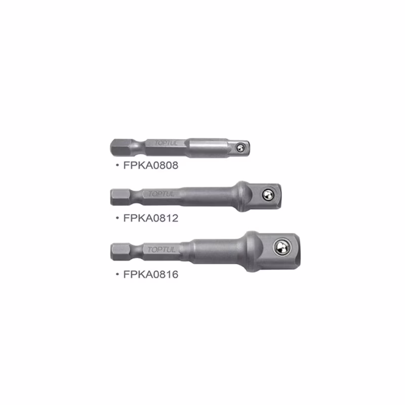 Адаптер для інструменту Toptul під шуруповерт 1/4" 3шт. 1/4", 3/8", 1/2" (GAAR0301)