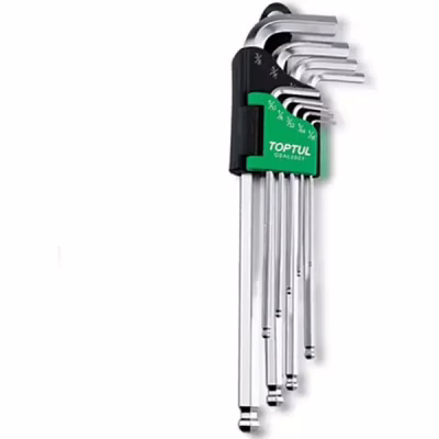 Ключ Toptul шестигранний дюймовий з кулею 1/16"-3/8" 9шт. (GBAL0901)