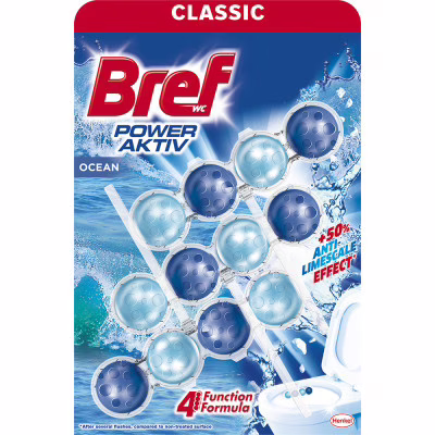 Туалетний блок Bref Сила Актив Океанська Свіжість 3x50 г (9000100753494/9000100753401)
