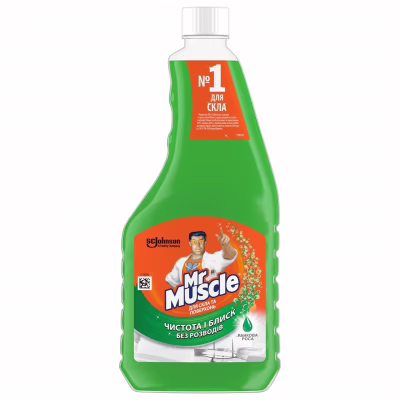 Средство для мытья стекла Mr Muscle с нашатырным спиртом Утренняя роса сменный блок 500 мл (4823002000160)