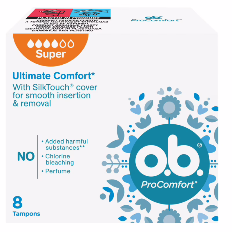 Тампоны o.b. ProComfort Super 8 шт. (3574661331140/3574661900247)