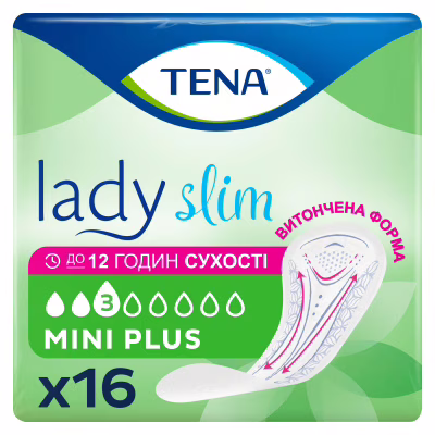Урологические прокладки Tena Lady Slim Mini Plus 16 шт. (7322540852868)