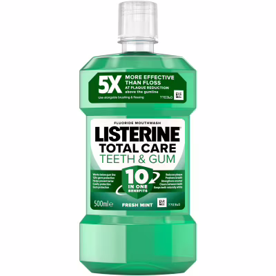 Ополаскиватель для полости рта Listerine Total Care Защита зубов и десен 500 мл (3574661070377/5010123714383)