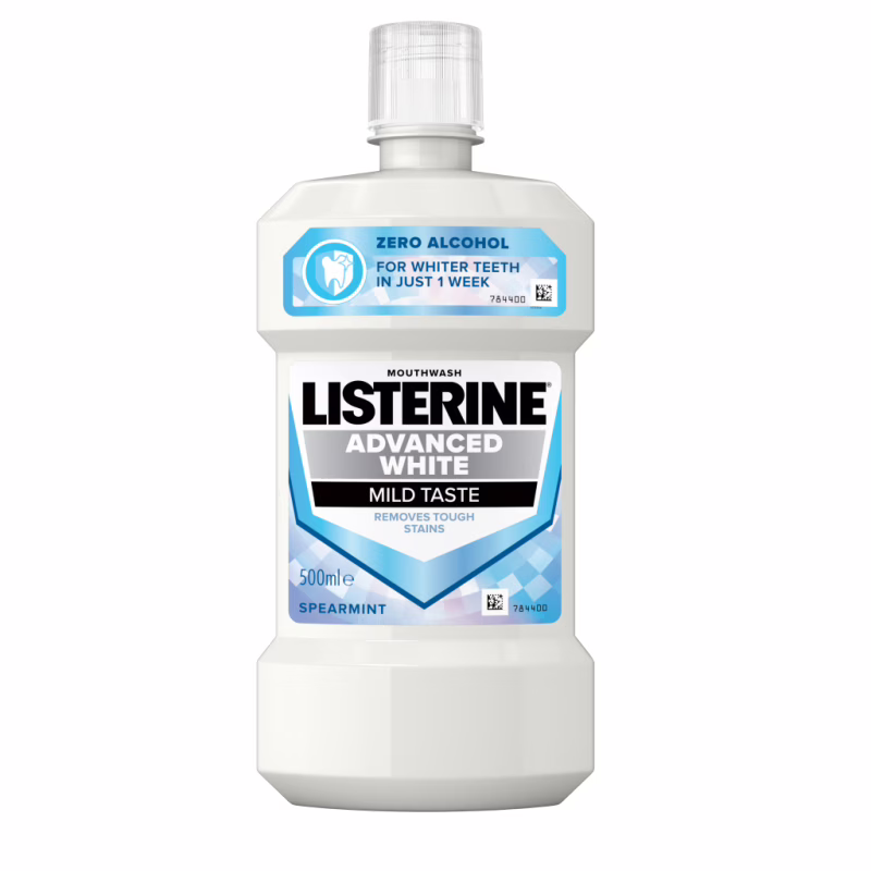 Ополіскувач для порожнини рота Listerine Ультравідбілювання М'який смак 500 мл (3574661491776/3574661491875)