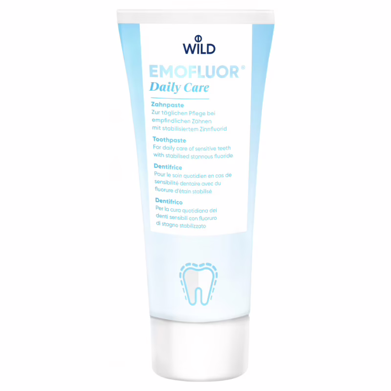 Зубна паста Dr. Wild Emofluor Daily Care зі стабілізованим фторидом олова 75 мл (7611841701686)